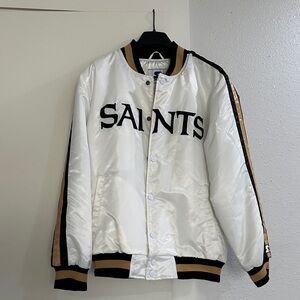 White and Gold New Orleans Saints Jacket - Men’s Large